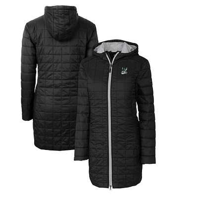 Women's Cutter & Buck Black Portland State Vikings Vault Rainier Primaloft Eco Hooded Long Coat