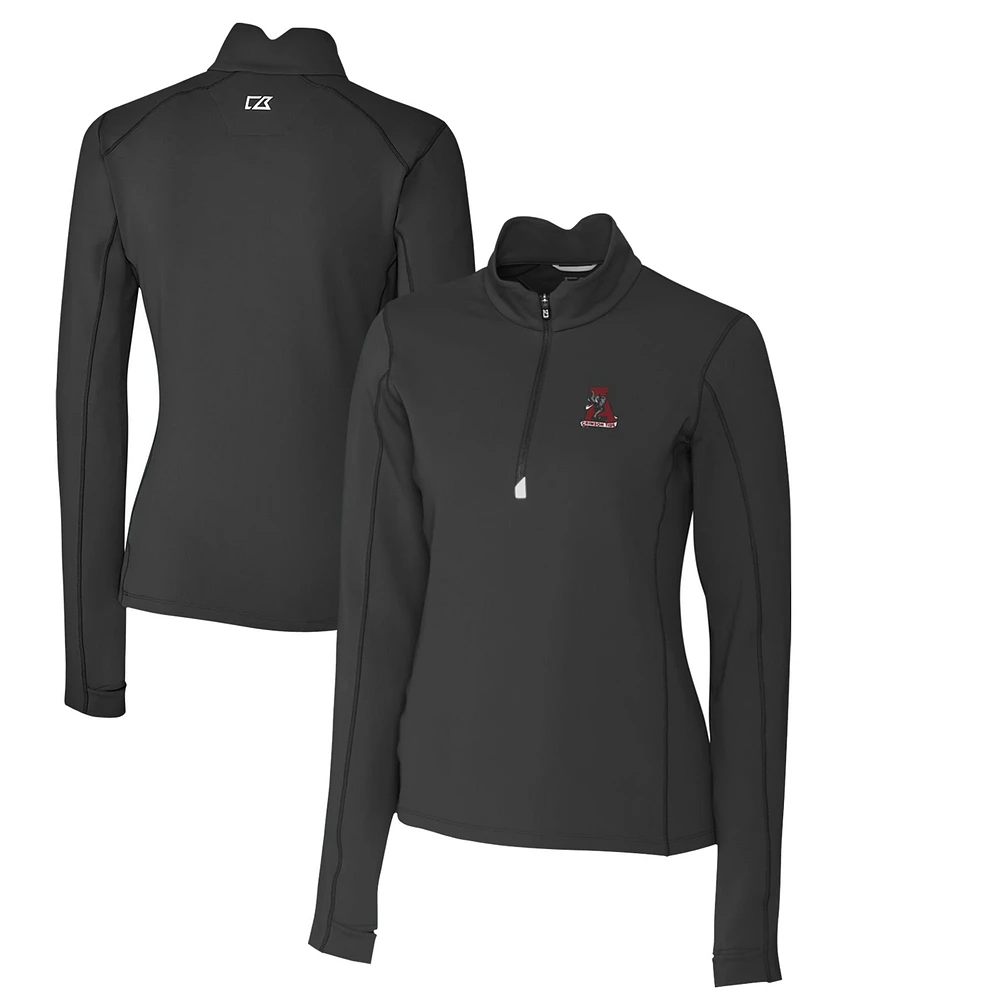 Women's Cutter & Buck Alabama Crimson Tide Traverse Stretch Quarter-Zip Pullover Top