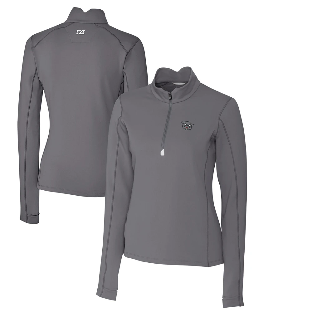 Women's Cutter & Buck Steel Cincinnati Bearcats Traverse Stretch Quarter-Zip Pullover Top