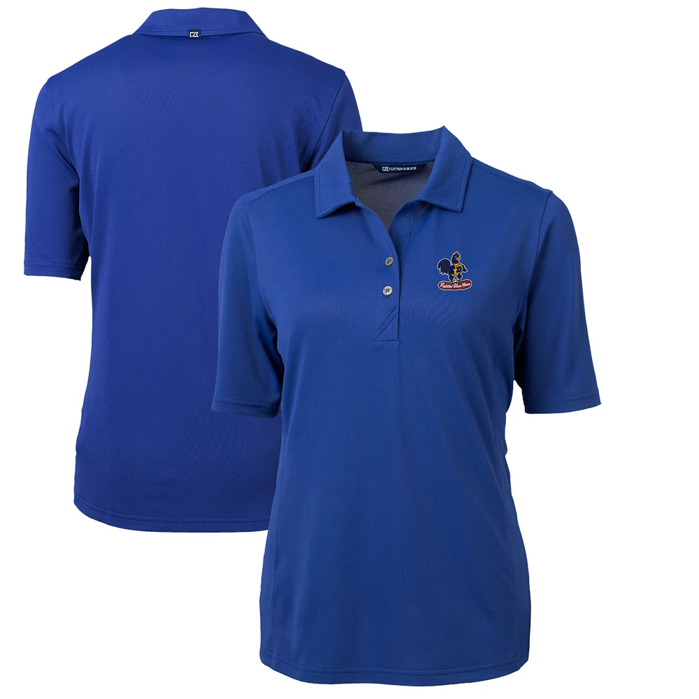 Women's Cutter & Buck Royal Delaware Fightin' Blue Hens Team Virtue Eco Pique Recycled Polo