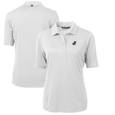Women's Cutter & Buck White Florida Gators Team Virtue Eco Pique Recycled Polo