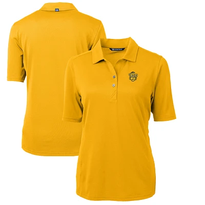Women's Cutter & Buck Gold Missouri Tigers Team Virtue Eco Pique Recycled Polo