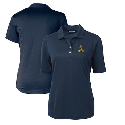 Women's Cutter & Buck Navy Northern Arizona Lumberjacks Team Virtue Eco Pique Recycled Polo