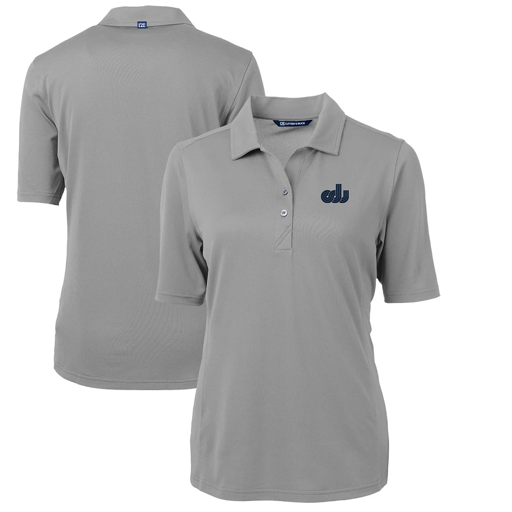 Women's Cutter & Buck Gray Old Dominion Monarchs Team Virtue Eco Pique Recycled Polo