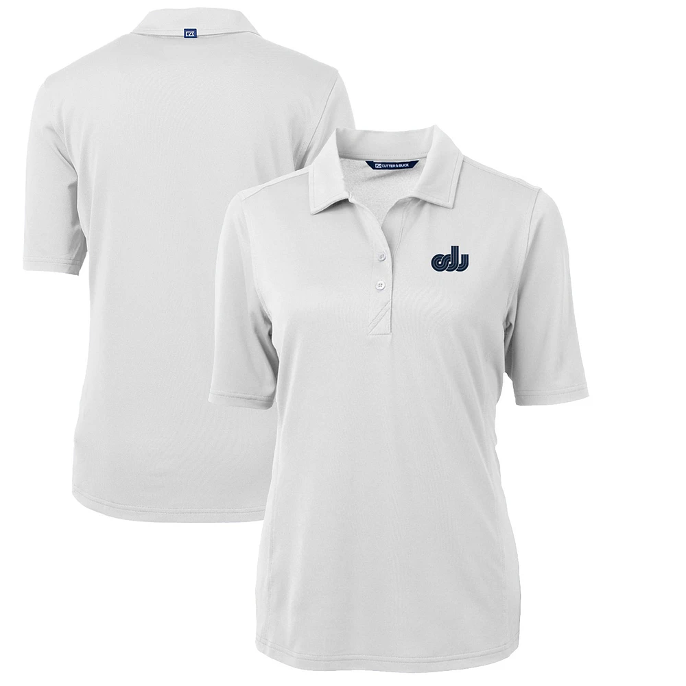Women's Cutter & Buck White Old Dominion Monarchs Team Virtue Eco Pique Recycled Polo