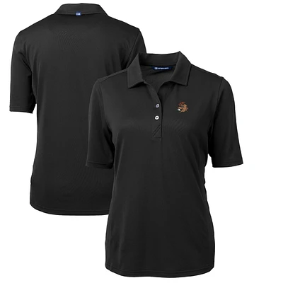 Women's Cutter & Buck Black Oregon State Beavers Team Virtue Eco Pique Recycled Polo