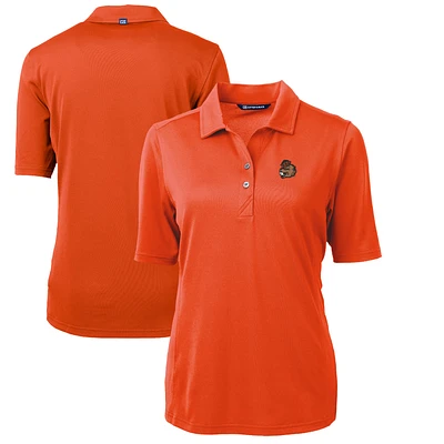 Women's Cutter & Buck Orange Oregon State Beavers Team Virtue Eco Pique Recycled Polo