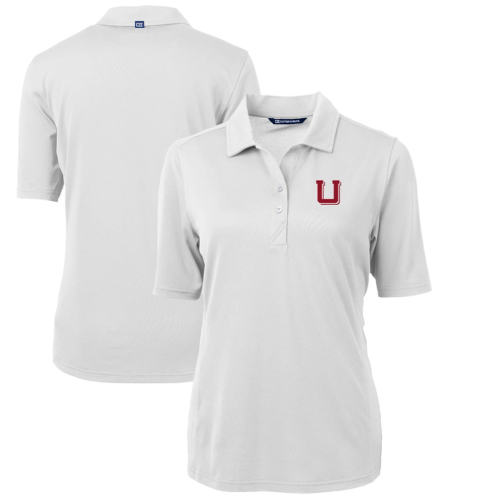 Women's Cutter & Buck Utah Utes Team Virtue Eco Pique Recycled Polo