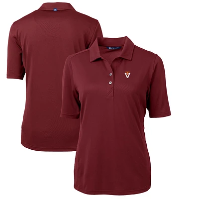 Women's Cutter & Buck Maroon Virginia Tech Hokies Team Virtue Eco Pique Recycled Polo