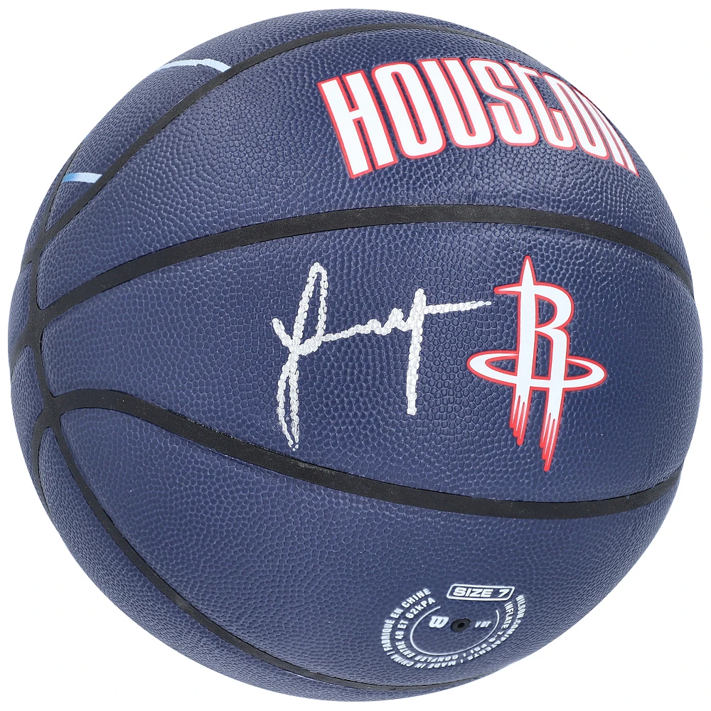 Jalen Green Houston Rockets Autographed City Edition Collectors Basketball