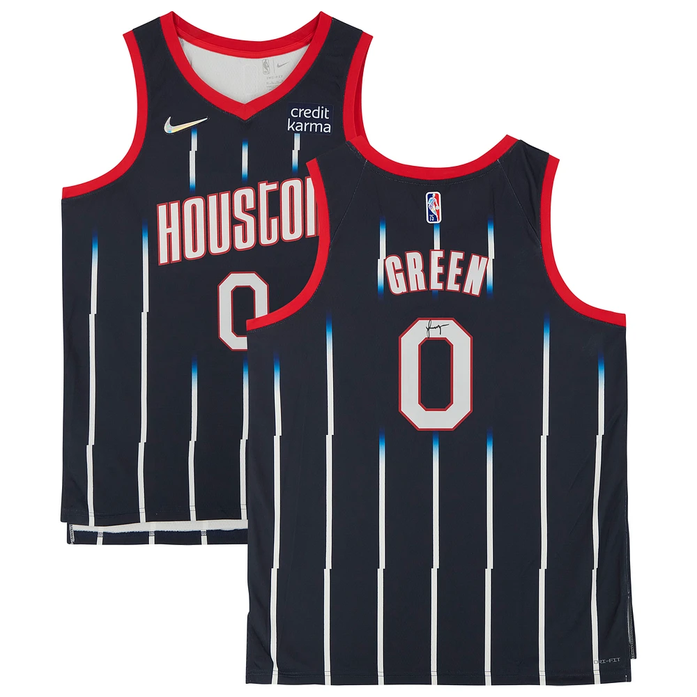 Jalen Green Navy Houston Rockets Autographed Nike 2021-22 Mixtape Swingman Jersey