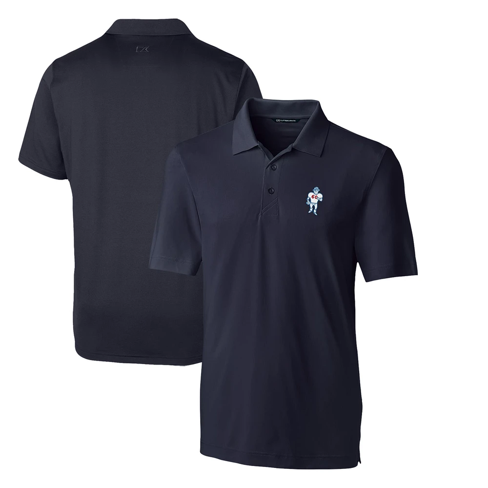Men's Cutter & Buck Navy Houston Oilers Throwback Logo Big Tall Forge Stretch Polo