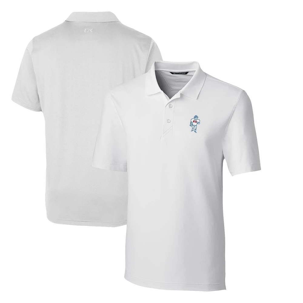 Men's Cutter & Buck White Houston Oilers Throwback Logo Big Tall Forge Stretch Polo