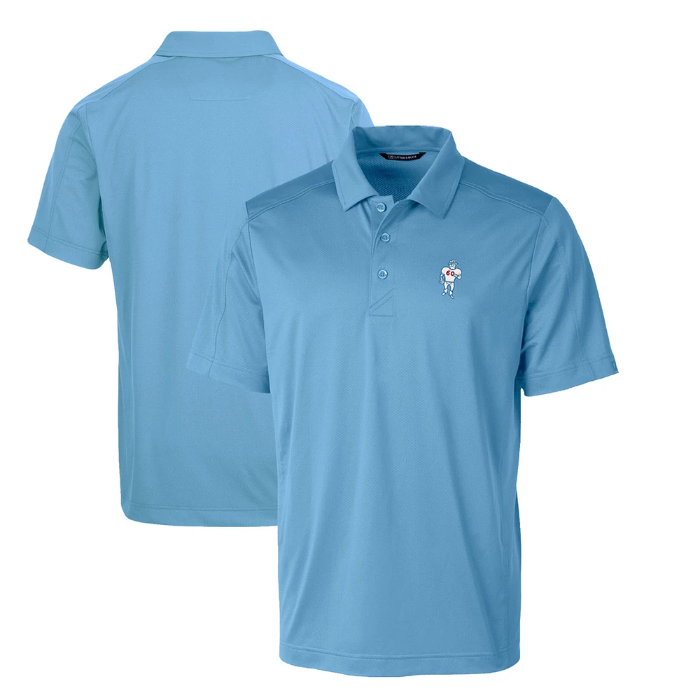 Men's Cutter & Buck Light Blue Houston Oilers Throwback Logo Big Tall Prospect Textured Stretch Polo