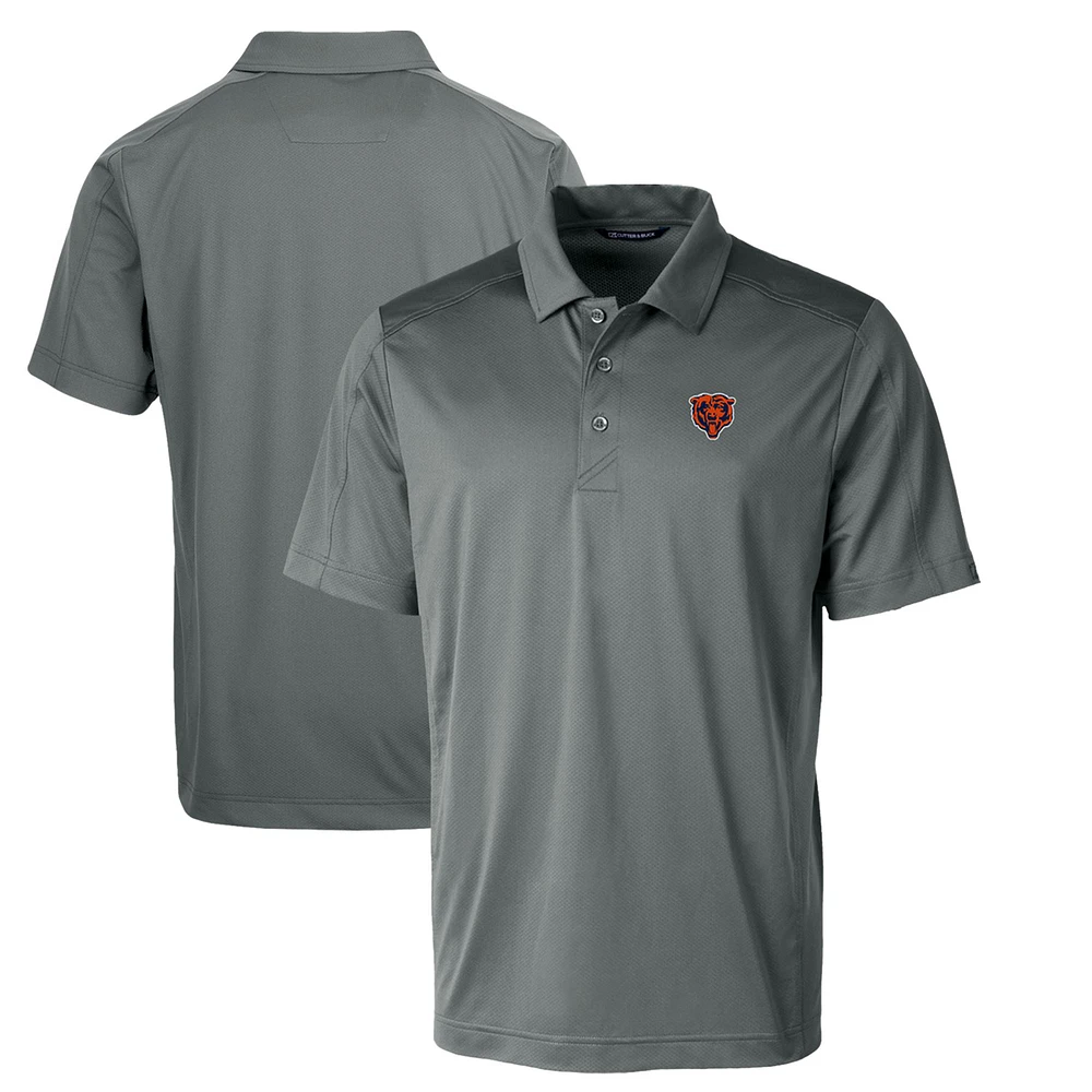 Men's Cutter & Buck Steel Chicago Bears Throwback Logo Big Tall Prospect Textured Stretch Polo