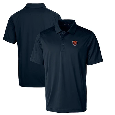 Men's Cutter & Buck Navy Chicago Bears Throwback Logo Big Tall Prospect Textured Stretch Polo
