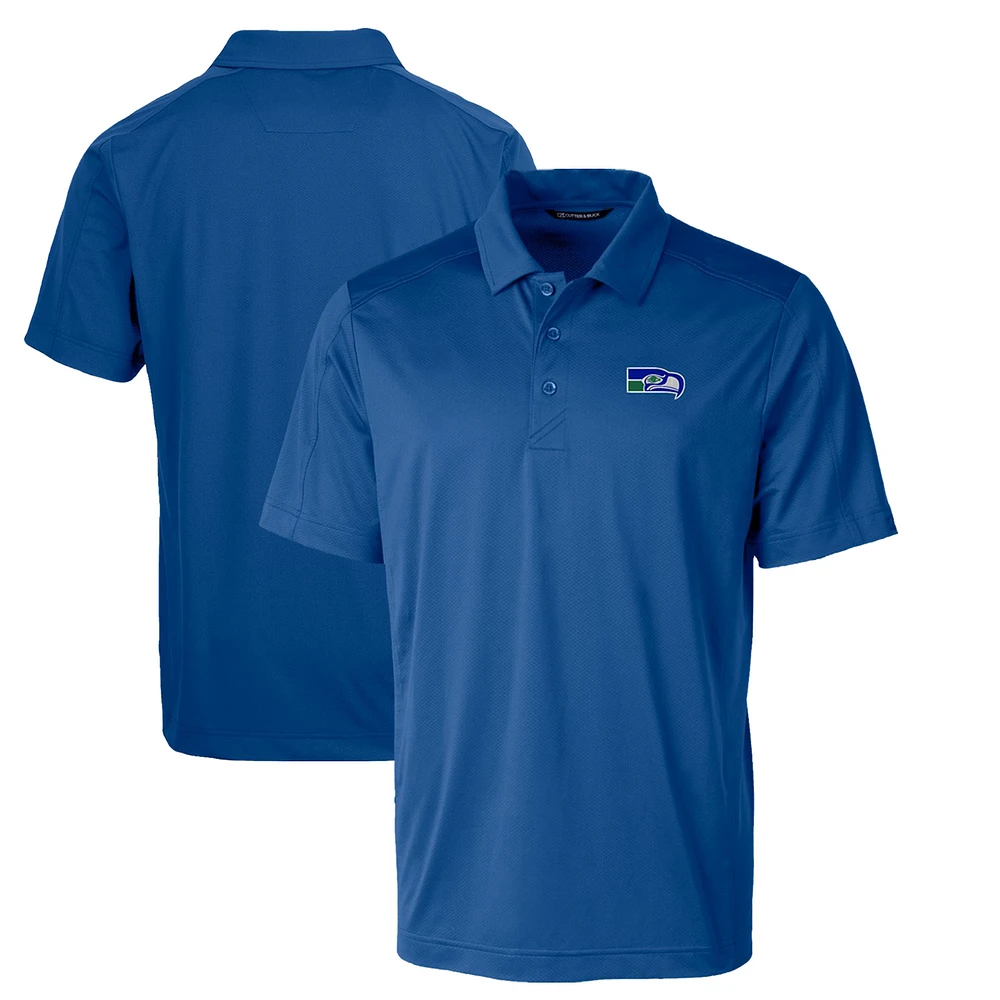 Men's Cutter & Buck Royal Seattle Seahawks Throwback Logo Big Tall Prospect Textured Stretch Polo