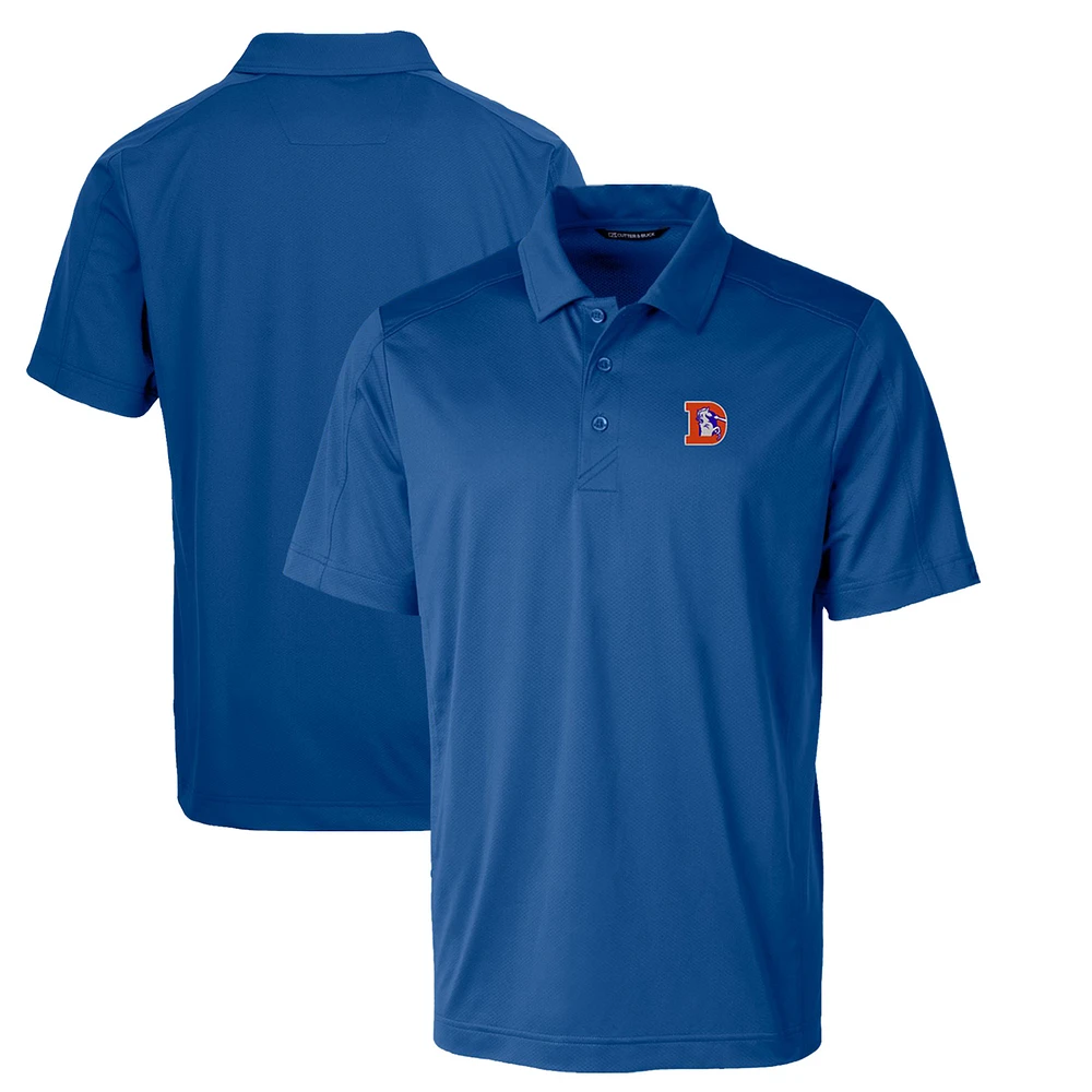 Men's Cutter & Buck Royal Denver Broncos Throwback Logo Big Tall Prospect Textured Stretch Polo