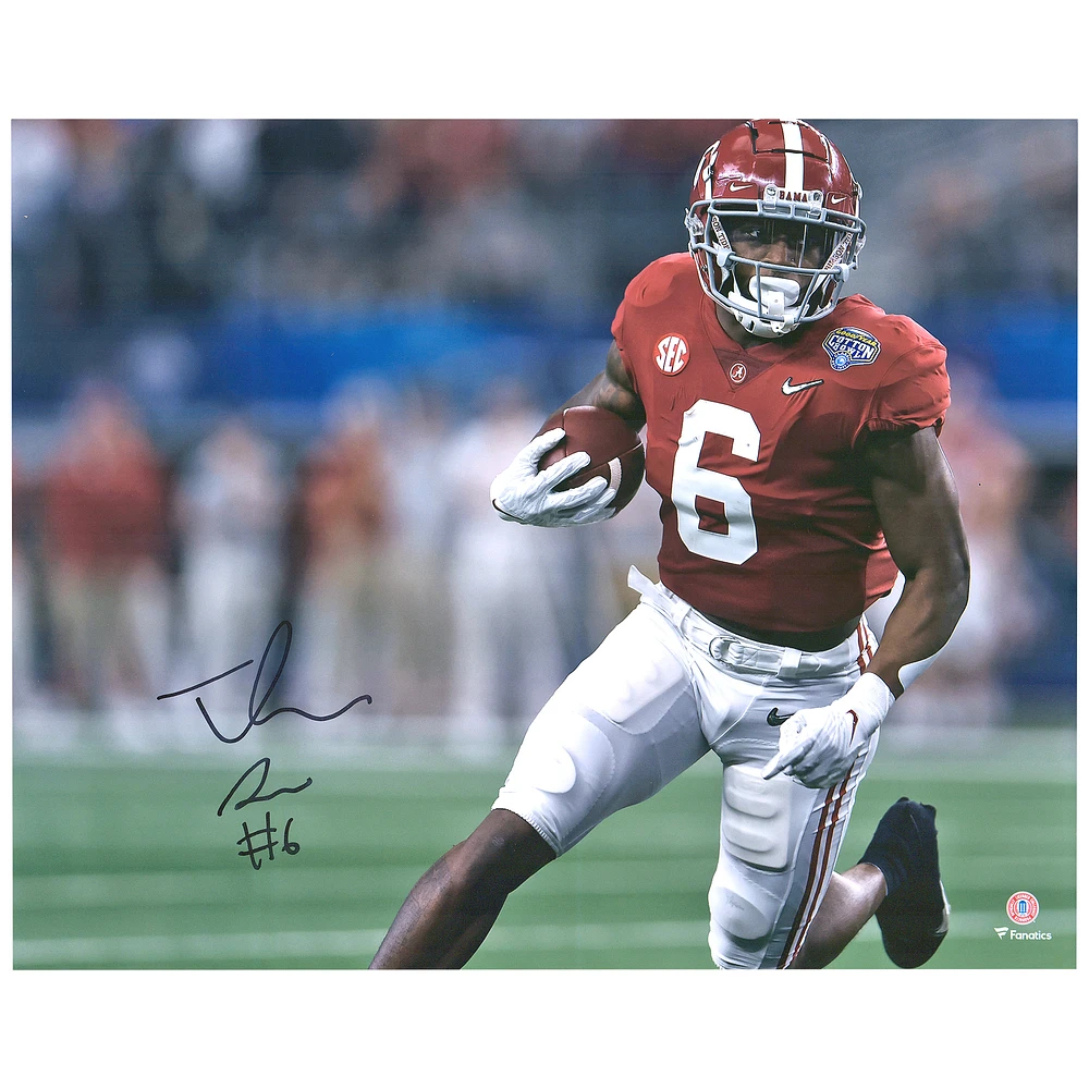 Trey Sanders Alabama Crimson Tide Autographed 16" x 20" Running Photograph