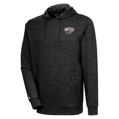 Men's Antigua Heather Western Carolina Catamounts Action Pullover Hoodie