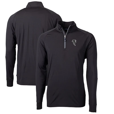 Men's Cutter & Buck Atlanta Falcons Adapt Eco Knit Stretch Recycled Quarter-Zip Throwback Pullover Top