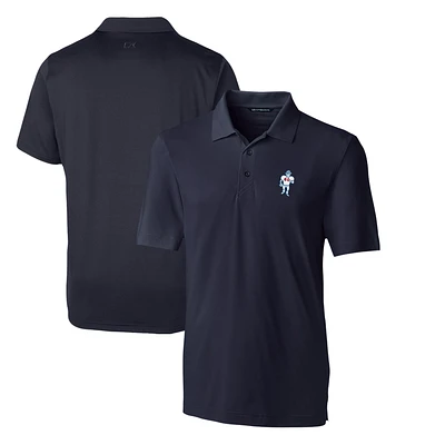 Men's Cutter & Buck Navy Houston Oilers Throwback Logo Forge Stretch Polo