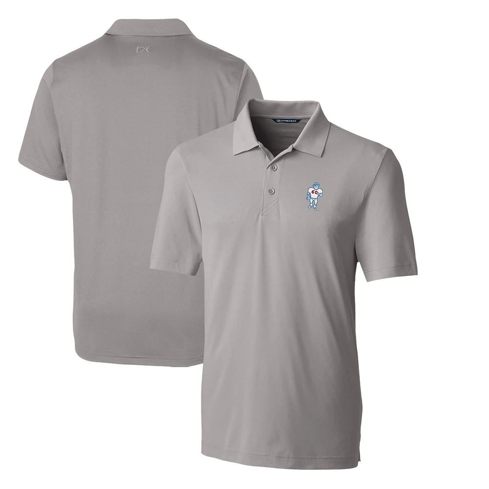 Men's Cutter & Buck Gray Houston Oilers Throwback Logo Forge Stretch Polo