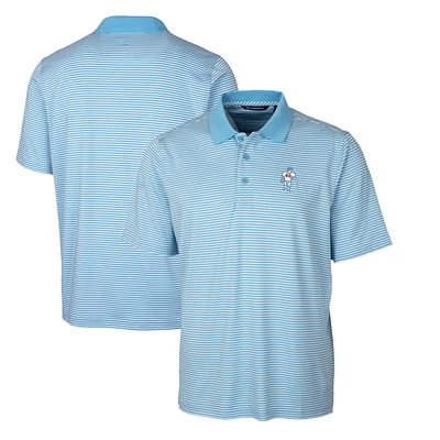 Men's Cutter & Buck Light Blue Houston Texans Throwback Logo Forge Tonal Stripe Stretch Polo