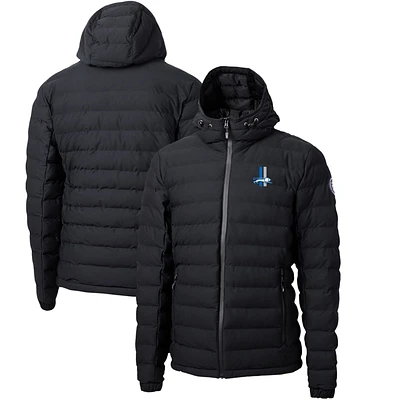 Men's Cutter & Buck Black Detroit Lions Throwback Logo Mission Ridge Repreve Eco Insulated Puffer Full-Zip Jacket