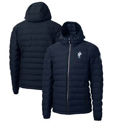 Men's Cutter & Buck Navy Houston Texans Throwback Logo Mission Ridge Repreve Eco Insulated Puffer Full-Zip Jacket