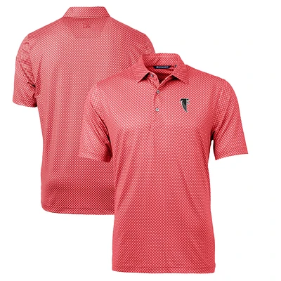 Men's Cutter & Buck Red Atlanta Falcons Pike Banner Stretch Polo