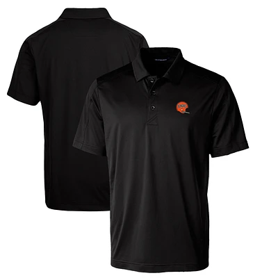 Men's Cutter & Buck Black Cincinnati Bengals Throwback Logo Prospect Textured Stretch Polo