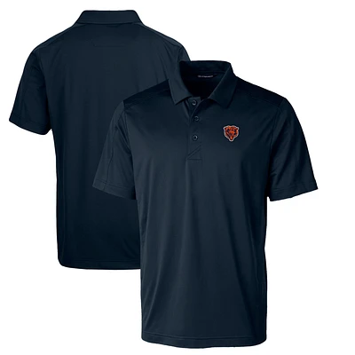 Men's Cutter & Buck Navy Chicago Bears Throwback Logo Prospect Textured Stretch Polo