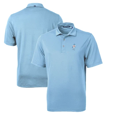 Men's Cutter & Buck Light Blue Houston Oilers Throwback Logo Virtue Eco Pique Recycled Polo