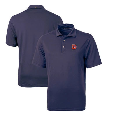 Men's Cutter & Buck Royal Denver Broncos Throwback Logo Virtue Eco Pique Recycled Polo