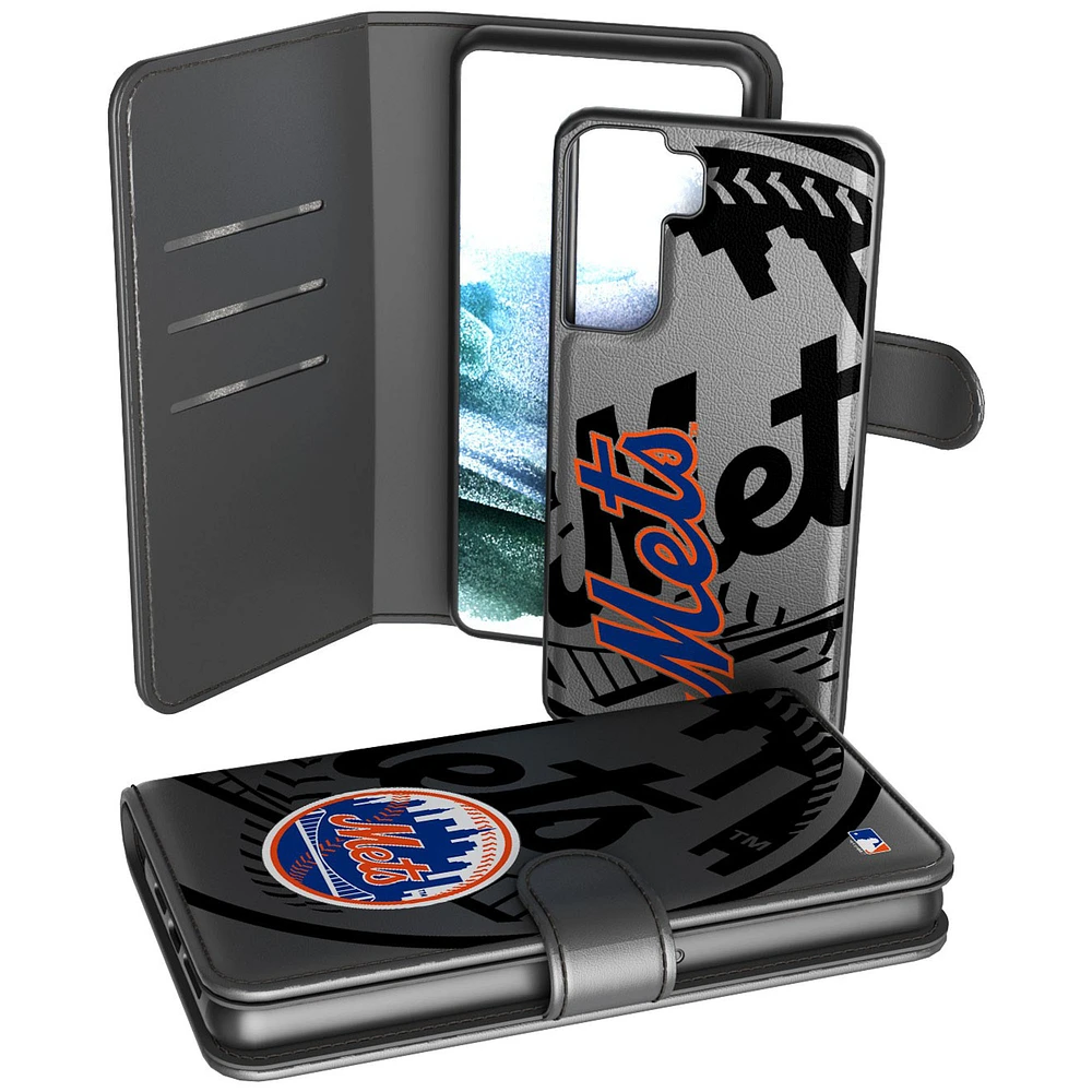 New York Mets Samsung Galaxy Mono Tilt Wallet Case