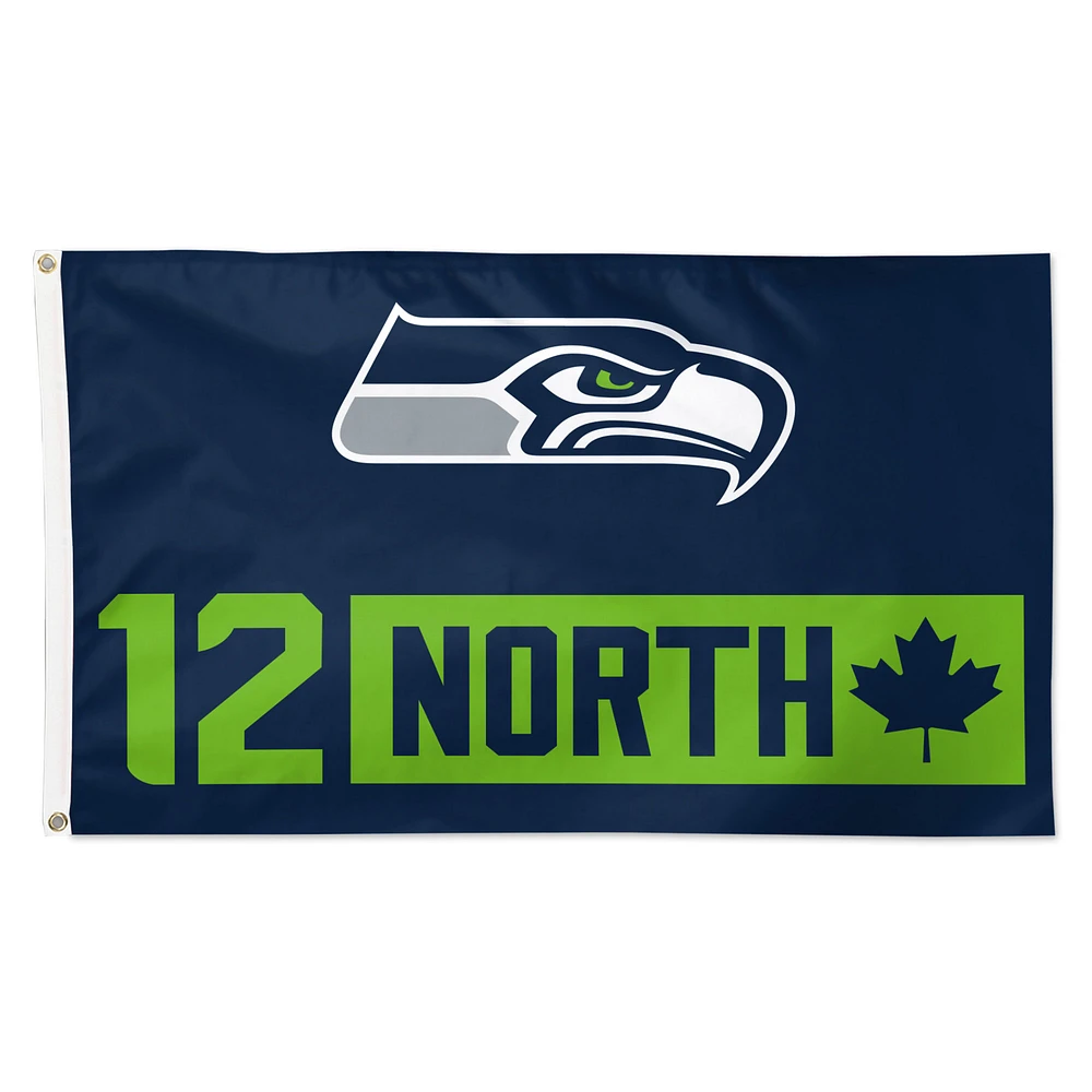 WinCraft Seattle Seahawks 12 North 3" x 5" Single-Sided Deluxe Flag