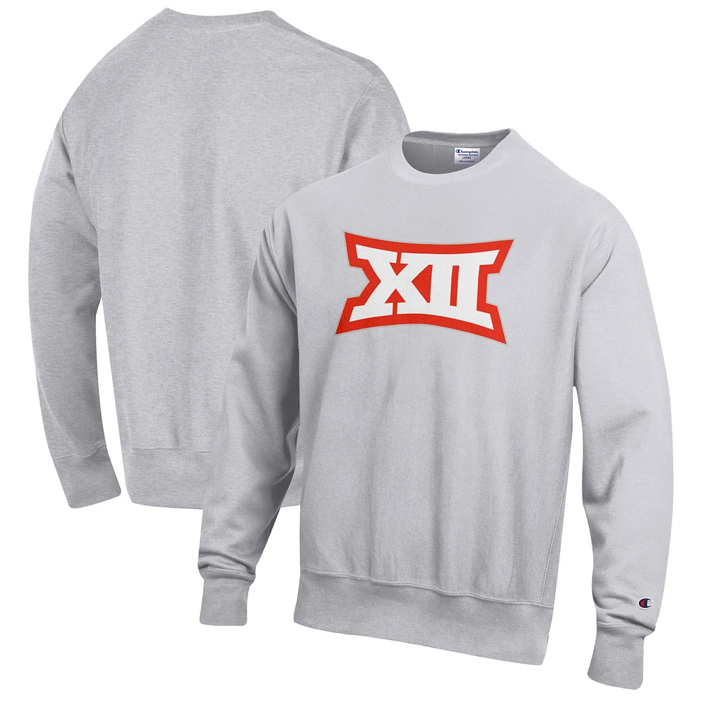 Men's Champion Gray Big 12 Gear Conference Pullover Sweatshirt