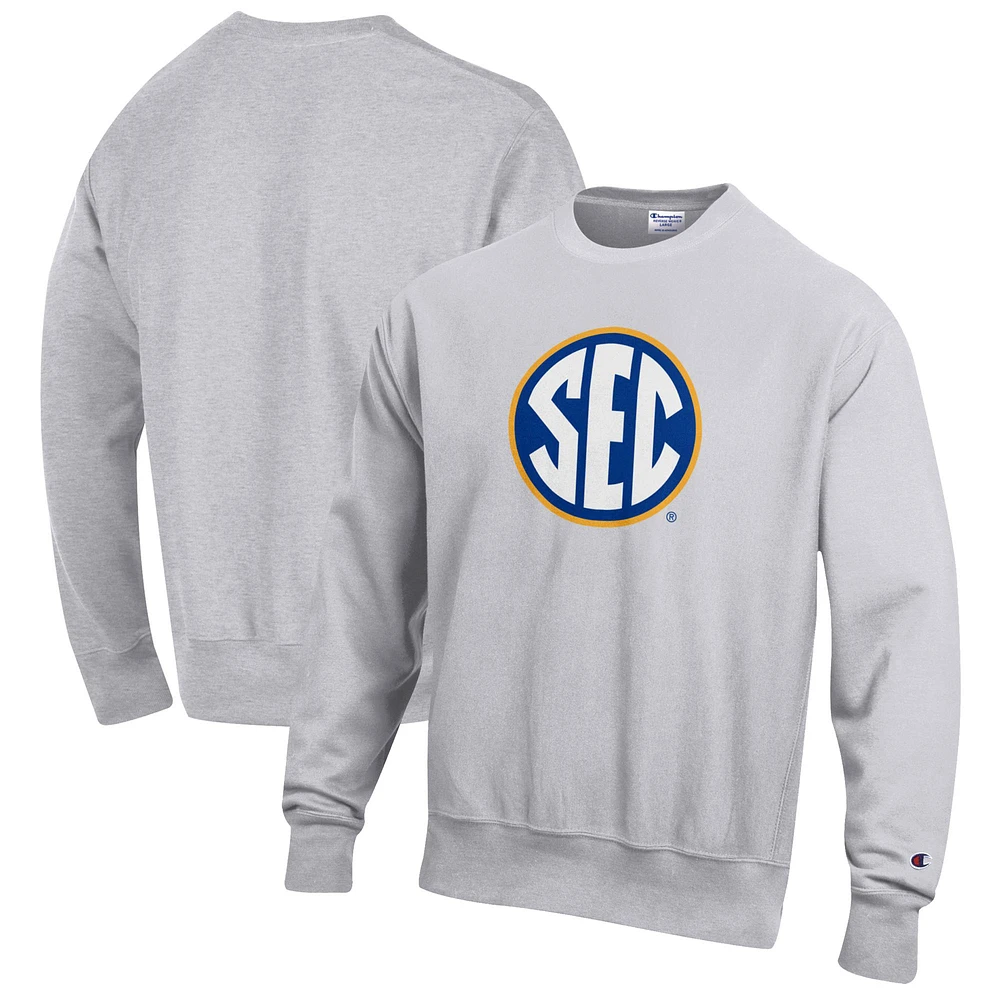 Men's Champion Gray SEC Gear Conference Pullover Sweatshirt
