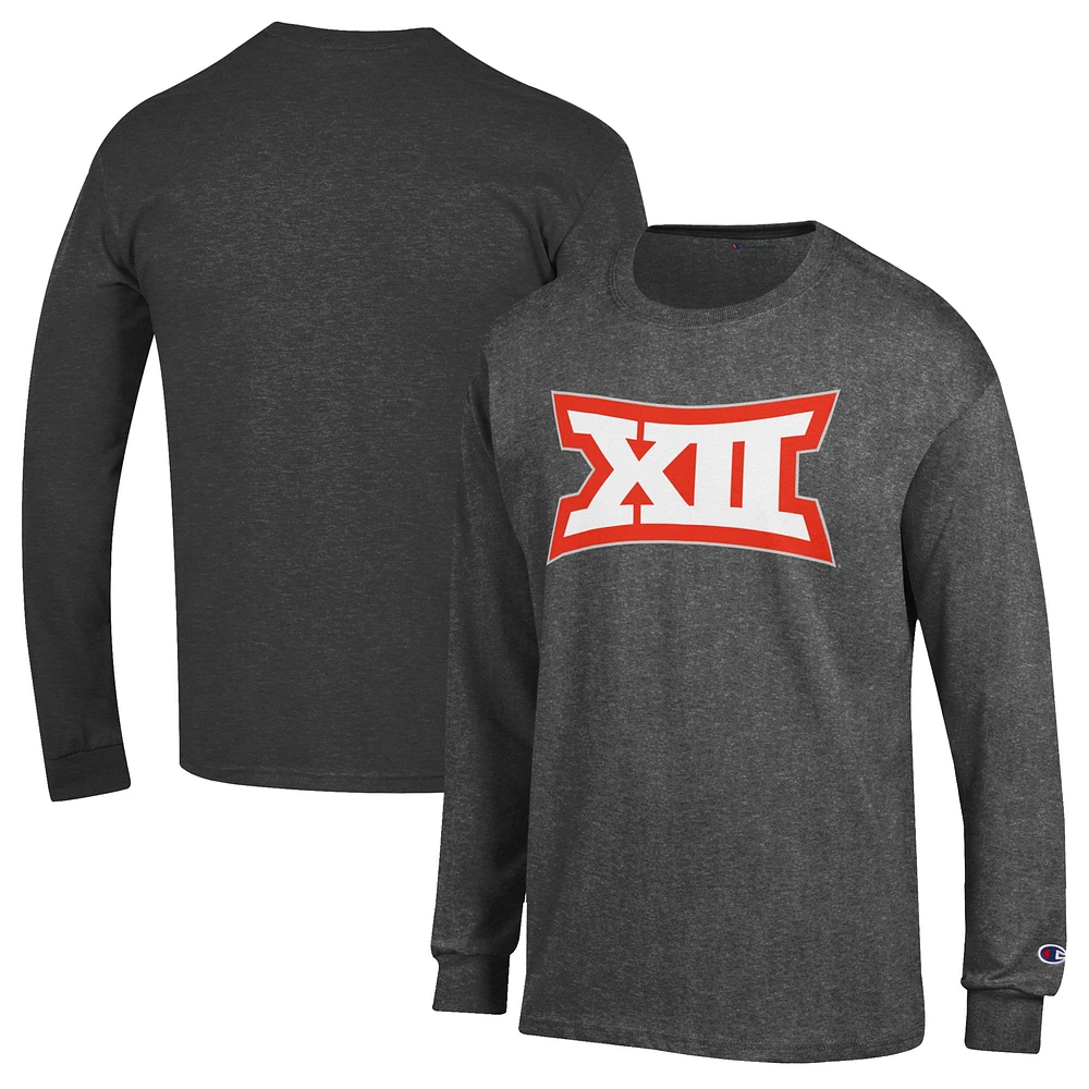 Men's Champion Gray Big 12 Gear Conference Long Sleeve T-Shirt