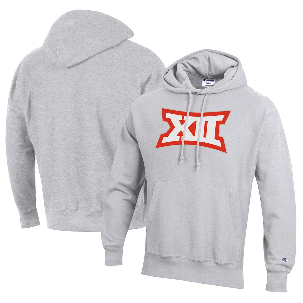 Men's Champion Gray Big 12 Gear Conference Pullover Hoodie