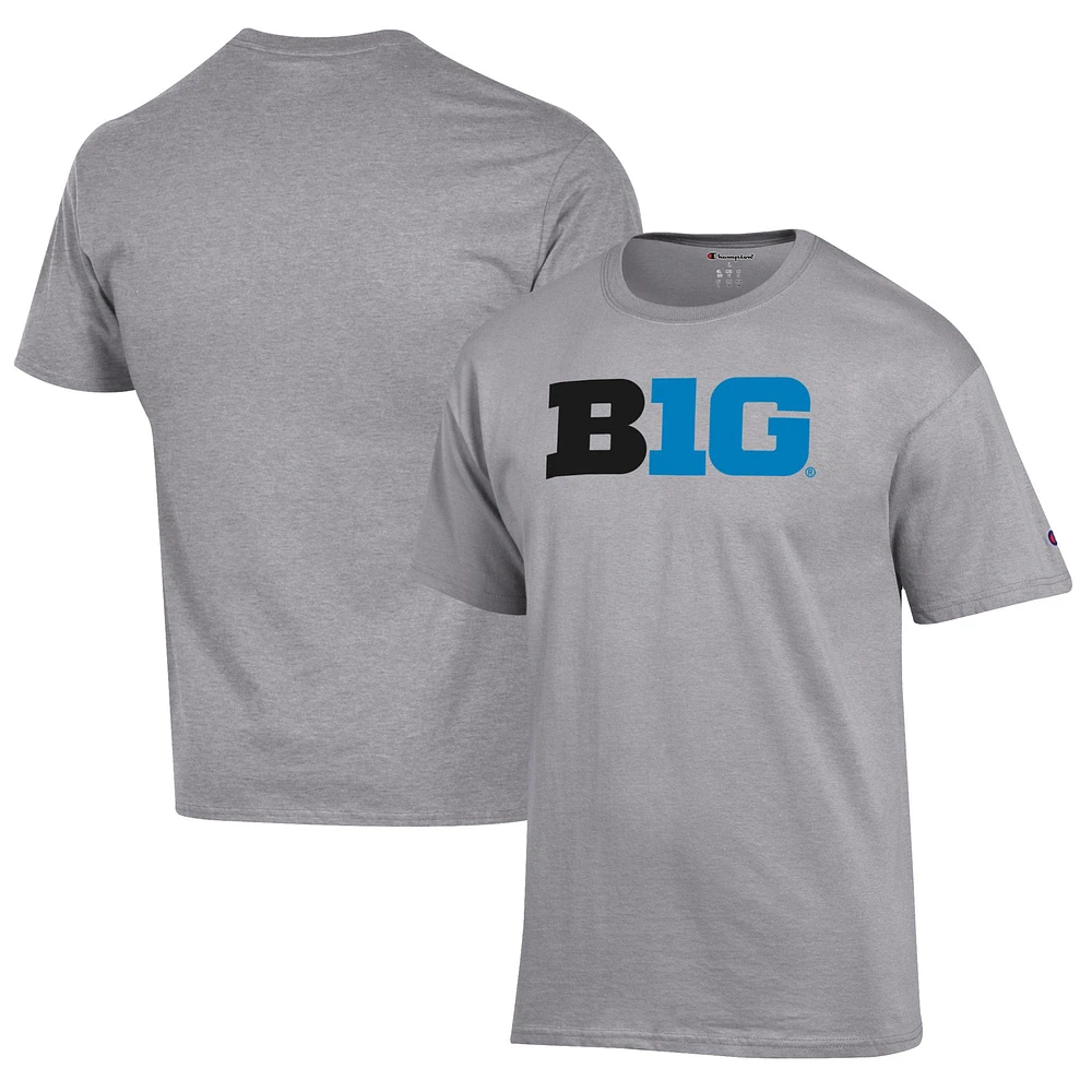 Men's Champion Gray Big Ten Gear Conference T-Shirt