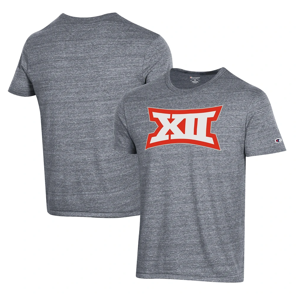 Men's Champion Gray Big 12 Gear Conference Ultimate Triblend T-Shirt