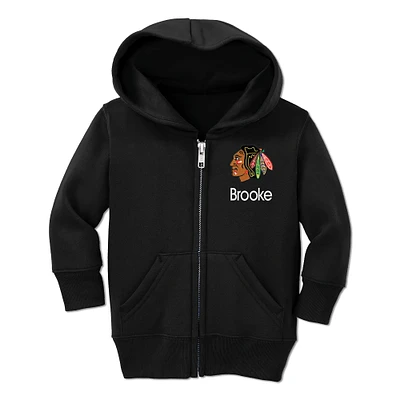 Toddler Chad & Jake Chicago Blackhawks Personalized Full-Zip Hoodie