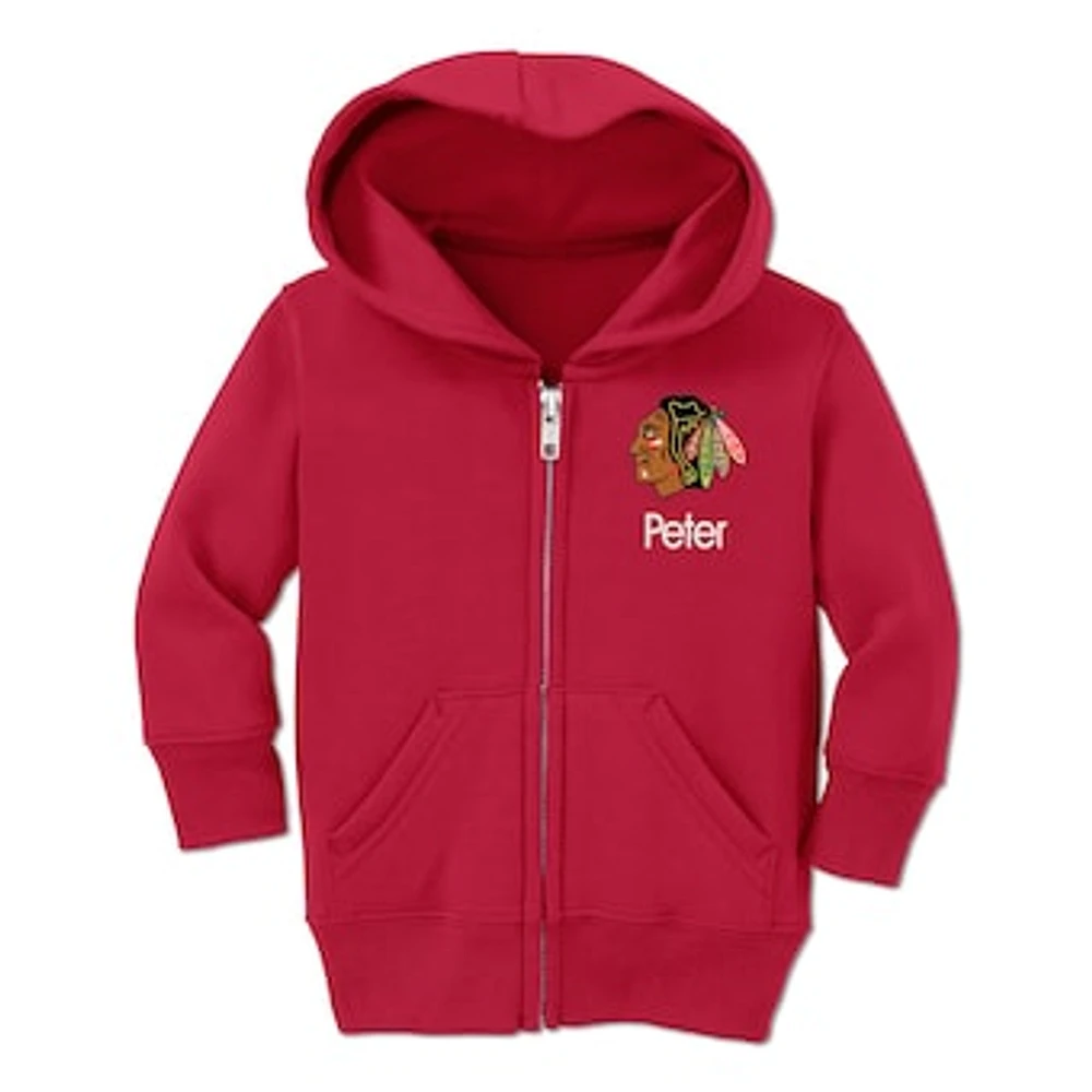 Toddler Chad & Jake Chicago Blackhawks Personalized Full-Zip Hoodie