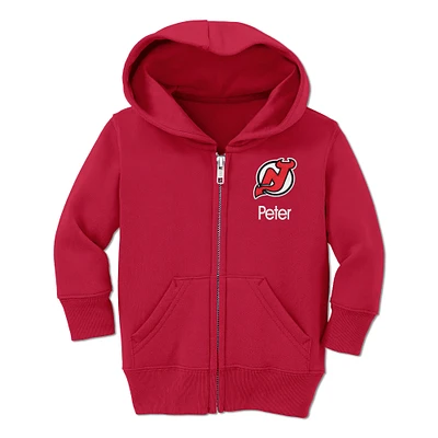 Toddler Chad & Jake New Jersey Devils Personalized Full-Zip Hoodie