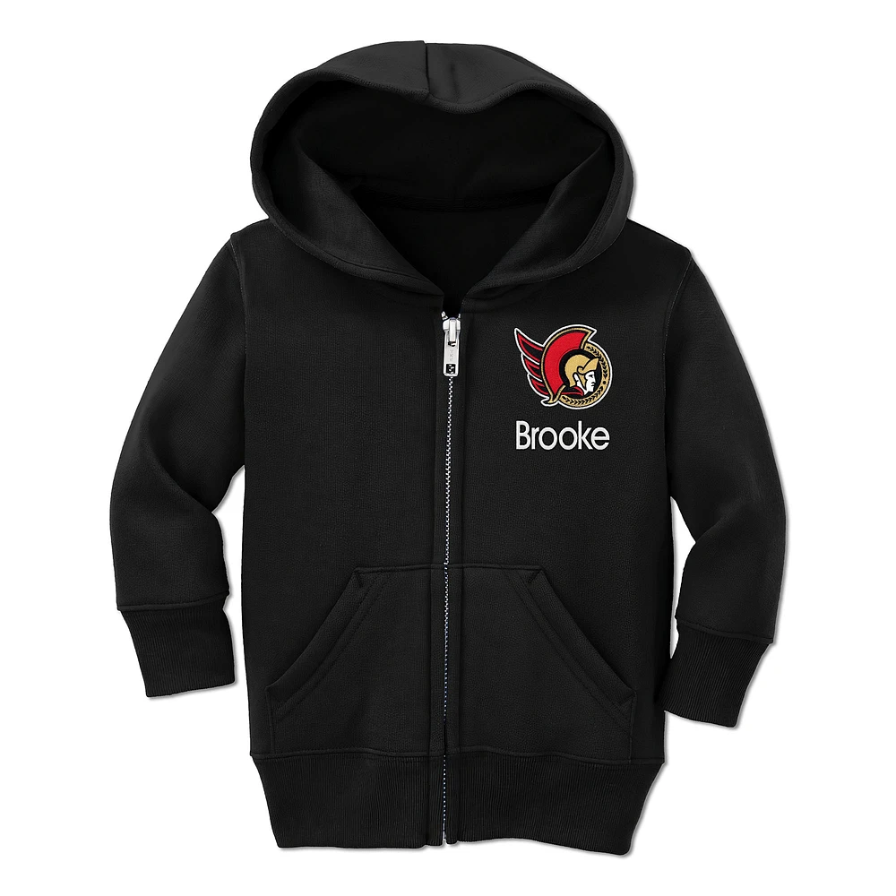 Toddler Chad & Jake Ottawa Senators Personalized Full-Zip Hoodie