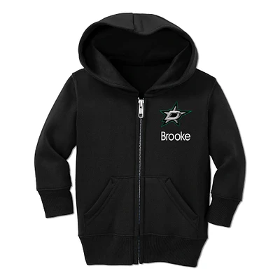 Toddler Chad & Jake Black Dallas Stars Personalized Full-Zip Hoodie