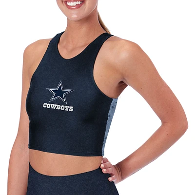 Women's Certo Navy Dallas Cowboys High Neck Midi Bra