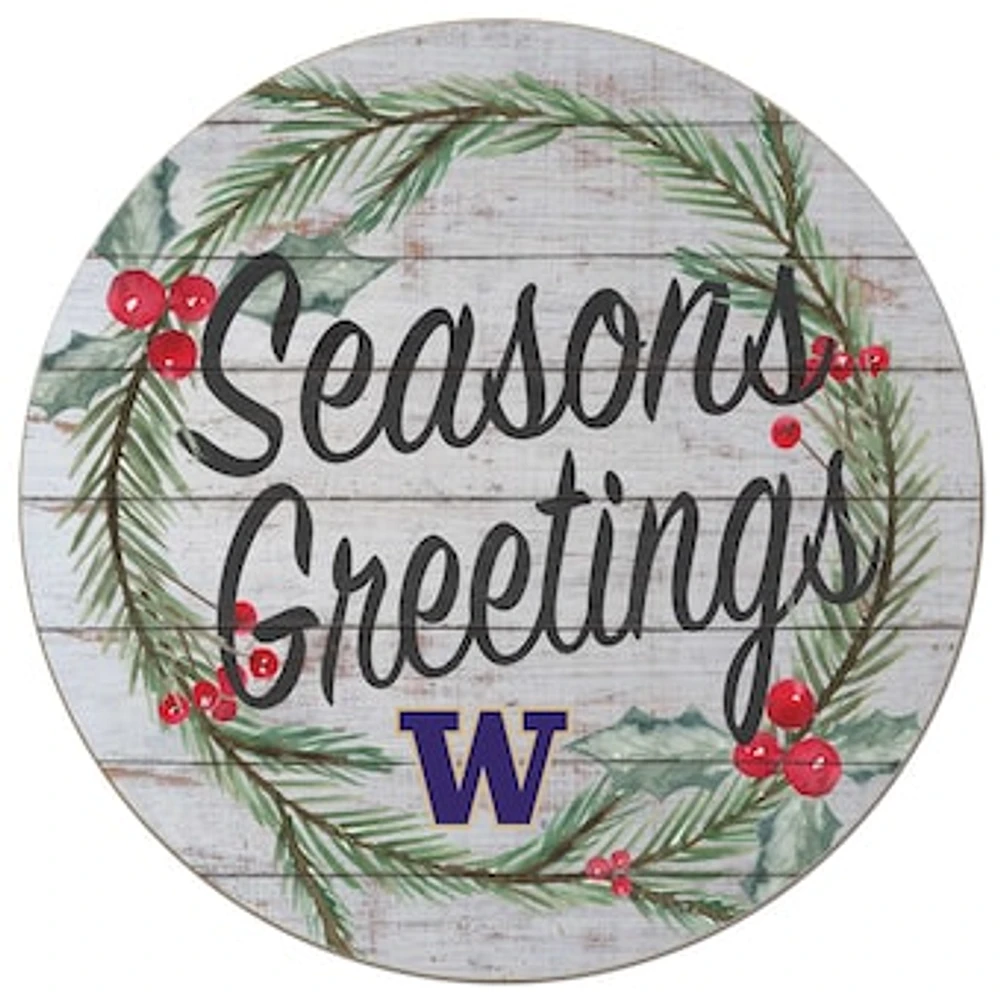 Washington Huskies 20'' x 20'' Season's Greetings Circle